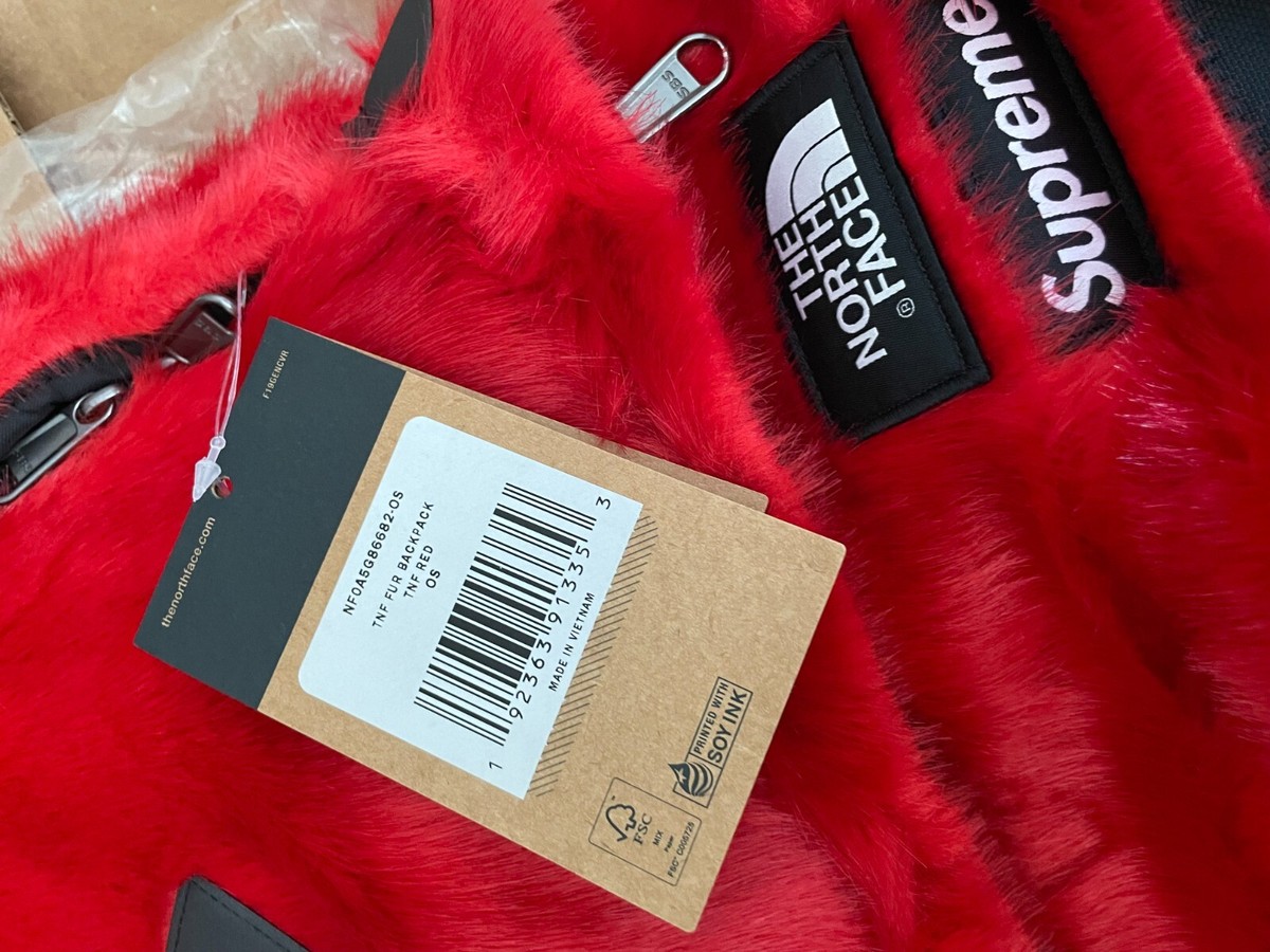 Supreme / The North Face - Faux Fur Backpack Red for sale online