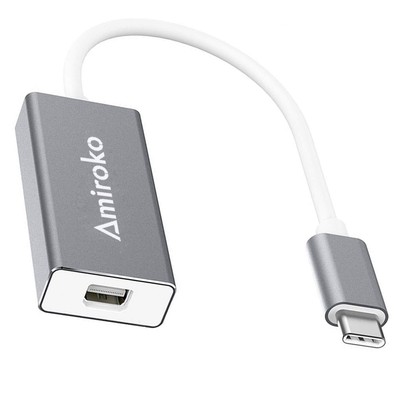 Amiroko USB-C to Mini DisplayPort Adapter, USB 3.1 Type C (Thunderbolt 3) to ...