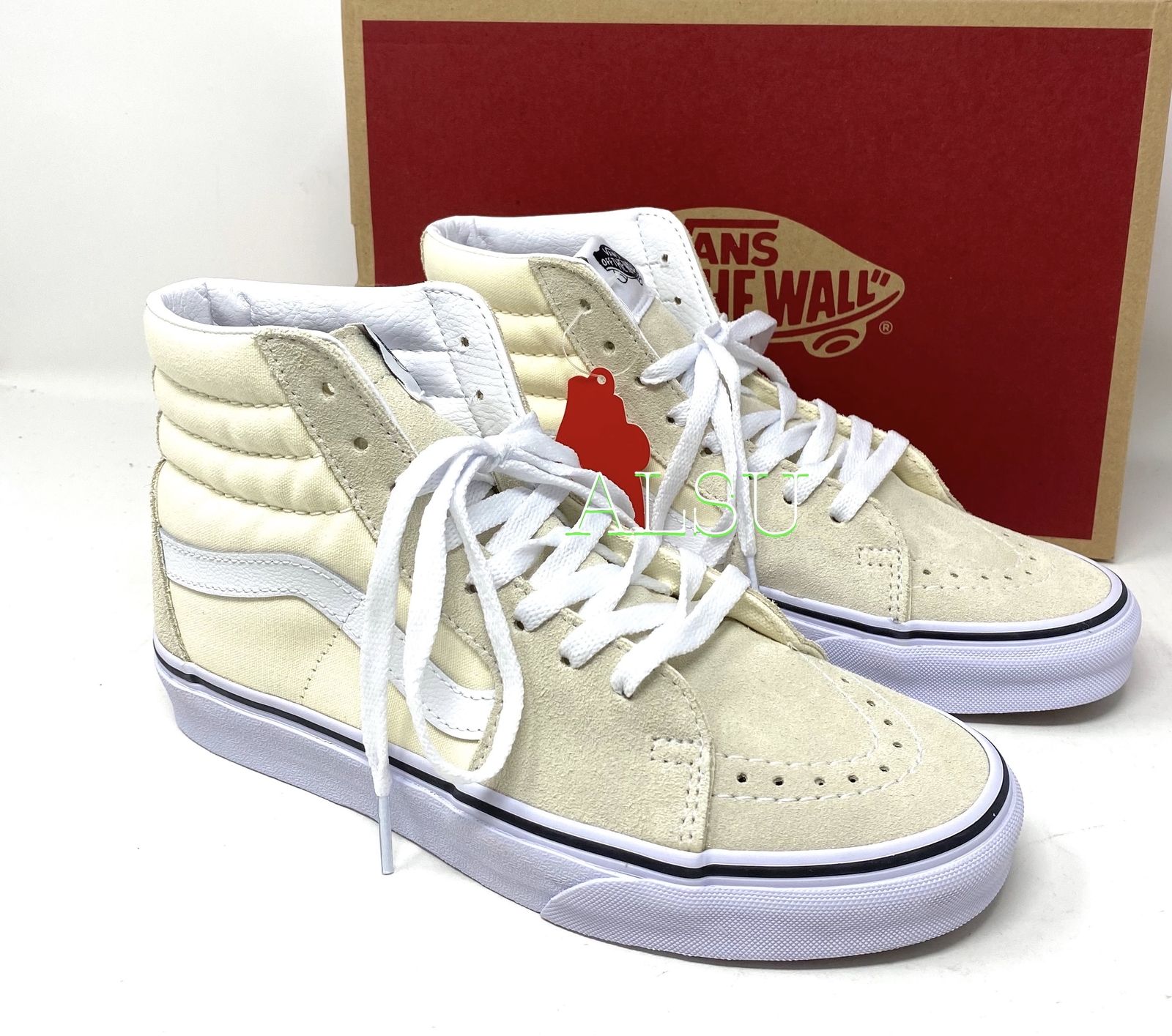 VANS SK8 -HI Classic Suede Canvas White Cream Women\u0026#039;s Sneakers  VN0A4U3CFRL | eBay