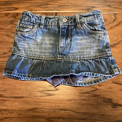 Levi's Denim Jean “Scooter” Skirt Skort Size 3T Adjustable Waist