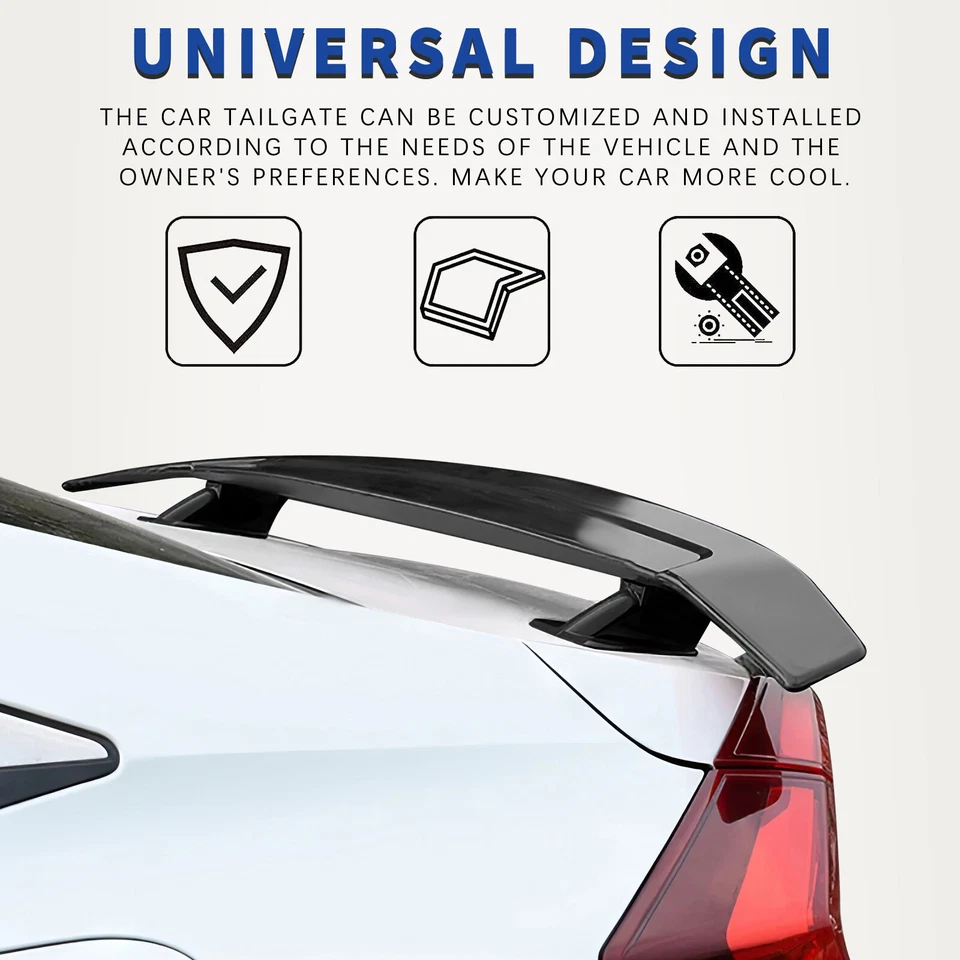 For Chrysler 300 300C 05-10 Rear Trunk Spoiler Racing GT Wing w/LED Brake Light Foto 2 de 4