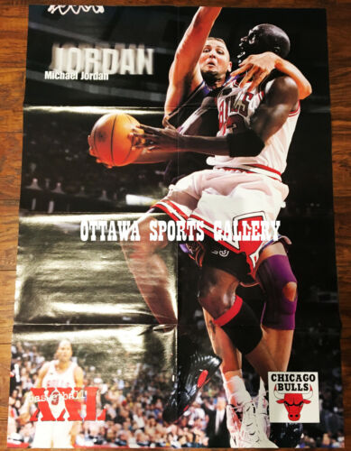1998 MICHAEL JORDAN ONE SIDED FOLD-OUT POSTER FROM UK MAG (B015) - Afbeelding 1 van 1