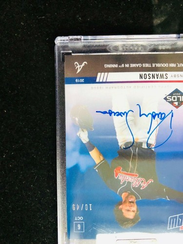 On-Card Auto # to 49 - Dansby Swanson - MLB TOPPS NOW Card 968 ATLANTA HOT HOT - Picture 4 of 6