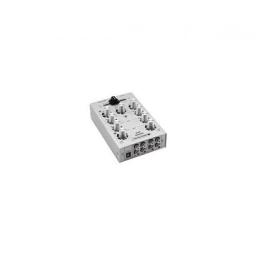 OMNITRONIC GNOME 202 SILVER MINI MIXER DJ 2 CANALI STEREO MICROFONO CUFFIA - Foto 1 di 1