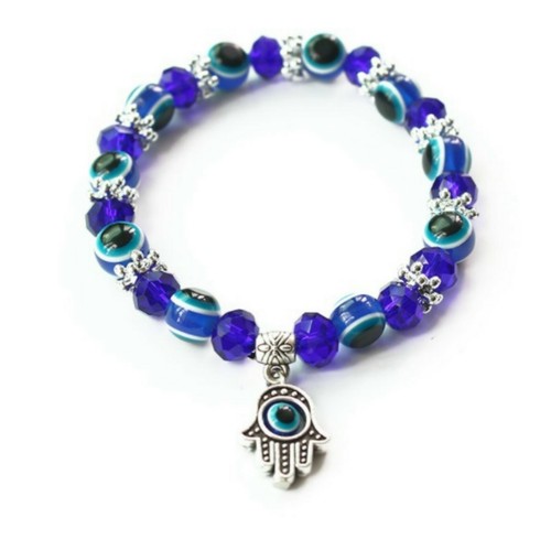 Bracelet Turc Œil Magique Nazar Evil Eye Mavi Perle Khamsa Main De Fatima - Picture 5 of 19