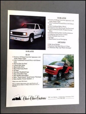 1987 Chevrolet S10 Blazer Choo Choo 1-page Factory Car Brochure
