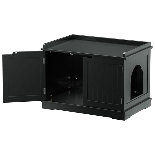 Multi-Color Wooden Cat Litter Box Enclosure Furniture Cat Washroom Home Decor - Picture 24 of 46