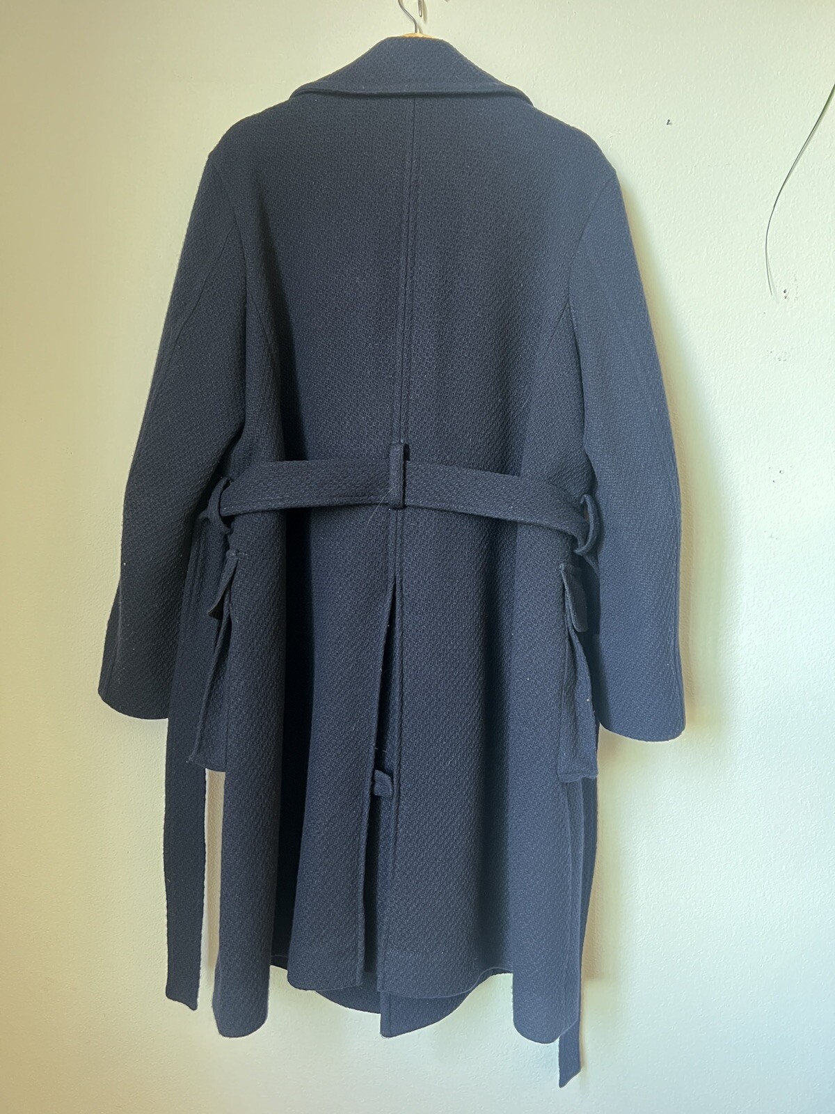 RARE HVRMINN New York Navy Double Breasted Belted Coat 38 Wythe Aime Leon Dore image 3