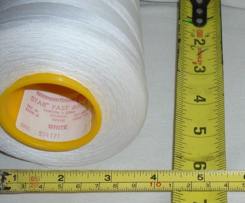 Hilo americano de colección coleccionable de 12000 yardas estrella algodón rápido 3 cables cono LG - Imagen 2 de 2