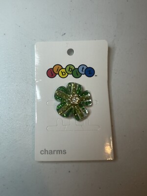 JIBBITZ PIXIE POSIE SHOE CHARMS  FLOWER SHOE CHARMS GREEN