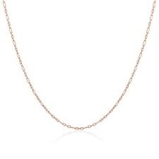 Rose Gold Plated Sterling Silver 2mm Curb Rounded Figaro Chain 16 - 24 Inches
