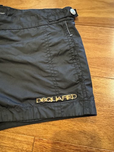 DSQUARED2 Men’s Swim Briefs Trunks Made In Italy Black Size 44 Us30 Shorts - Picture 3 of 9