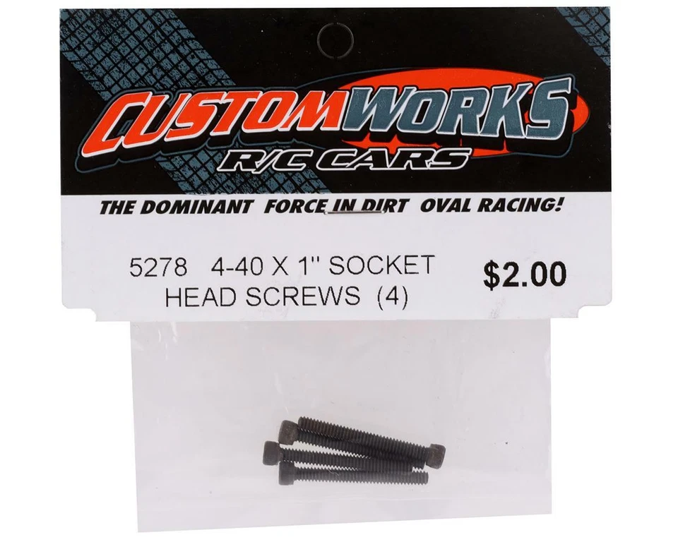 Tornillo de cabeza de zócalo Custom Works 4-40x1" (4) [CSW5278] Foto 2 de 2