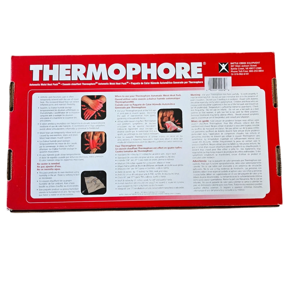 Thermophore Automatic Moist Heat Pack Size 13x27 Model 3160 Standard heating pad - Image 2 of 4