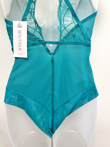 NEW! M&S Boutique Marks & Spencer UK8 10 emerald green Maya body teddy - 第 12/15 張圖片