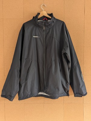 Didriksons Waterproof Jacket XXL Black Lightweight Storm System *Missing Hood*