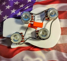 Les Paul Prewired  500K Audio Taper Pots Long Shaft 3/4 Orange Caps Gavitt.