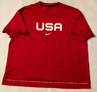 NIKE 2020 TOKYO OLYMPICS USA WOMENS BASKETBALL RED WARMUP