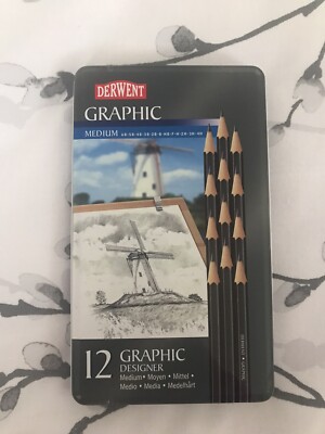 Derwent 12 Graphic Designer Medium Pencil Tin