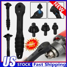 Key Chuck Drill Ratchet Spanner Wrench Tool Dual-head Hand Drill 2 in 1 ET