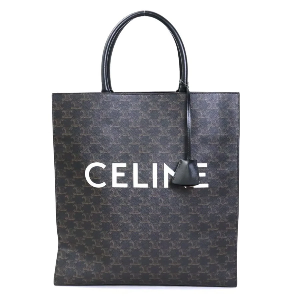 Celine canvas shop tote bag