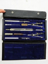 Vintage Charvos 674 Drafting 10 Piece Set Complete, Engineering Tools  Case EX