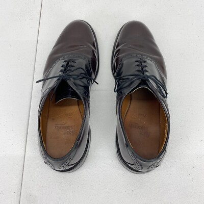 Allen Edmonds Polo Burgundy & Black Saddle Oxfords Dress  display picture 1