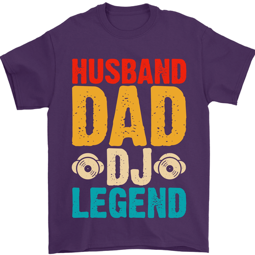 Husband Dad DJ Legend Fathers Day Mens T-Shirt 100% Cotton - Picture 52 of 103