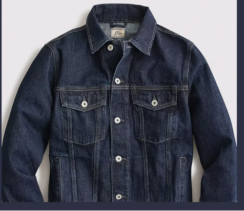 J. Crew Mens Rigid Denim Jacket Navy Blue Mens Size XL - NWT - 第 1/13 張圖片