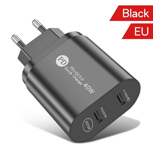 For iPhone 12 Pro Max Adapter 2 Port PD Plug 40W Fast Wall Charger USB-C Type C - Picture 13 of 15