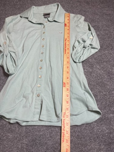 Lacoste Polo shirt Womens Size XS Gray Button Up Collared - Picture 2 of 4