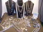Vintage Modern Costume Jewelry Lot Mixed Materials Silver Tone