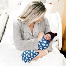 Insular Baby Swaddle Wrap Blanket 2 Pack Soft Cotton Cartoon Pattern GERD