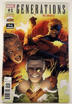 Generations The Bravest #1 (2017) Captain Marvel/Mar-Vel. Stan Lee Exclusive Box