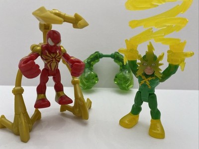 Playskool Heroes Marvel Super Hero Adventures Electro Iron SpiderMan + Hulk Arms