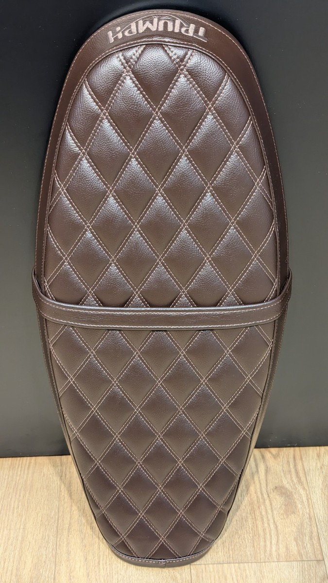 TRIUMPH Seat, Bench, Quilted, Brown BONNEVILLE STREET TWIN