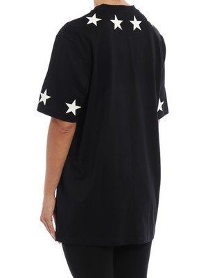 AUTHENTIC WOMENS GIVENCHY OVERSIZED STAR APPLIQUE PATCH BLACK T