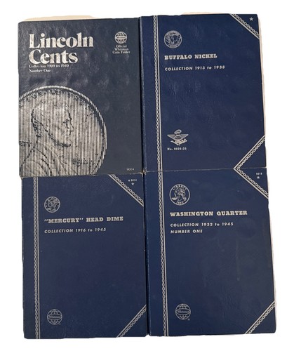 Lot Of 4 EMPTY Coin Collecting Folders NO COINS Fast Shipping Lot 79