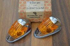 Vintage NOS ZKW MERCEDES PONTON W120 Side Marker PARKING LIGHT LAMPS 180 190