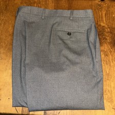 Lauren Ralph Lauren Mens Dress Pants Trousers Slacks Flat Front 40W X 32L Gray