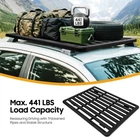 63" x 47.2" Aluminum Platform Flat Roof Rack Universal Cargo Carrier 600lbs Load