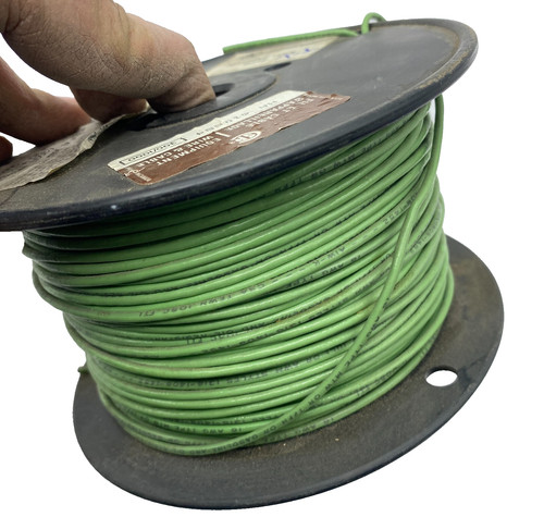 MACHINE TOOL WIRE 16 AWG TFFN OR MTW 600V GREEN 5.6LB 400 FT MADE IN USA 🎯