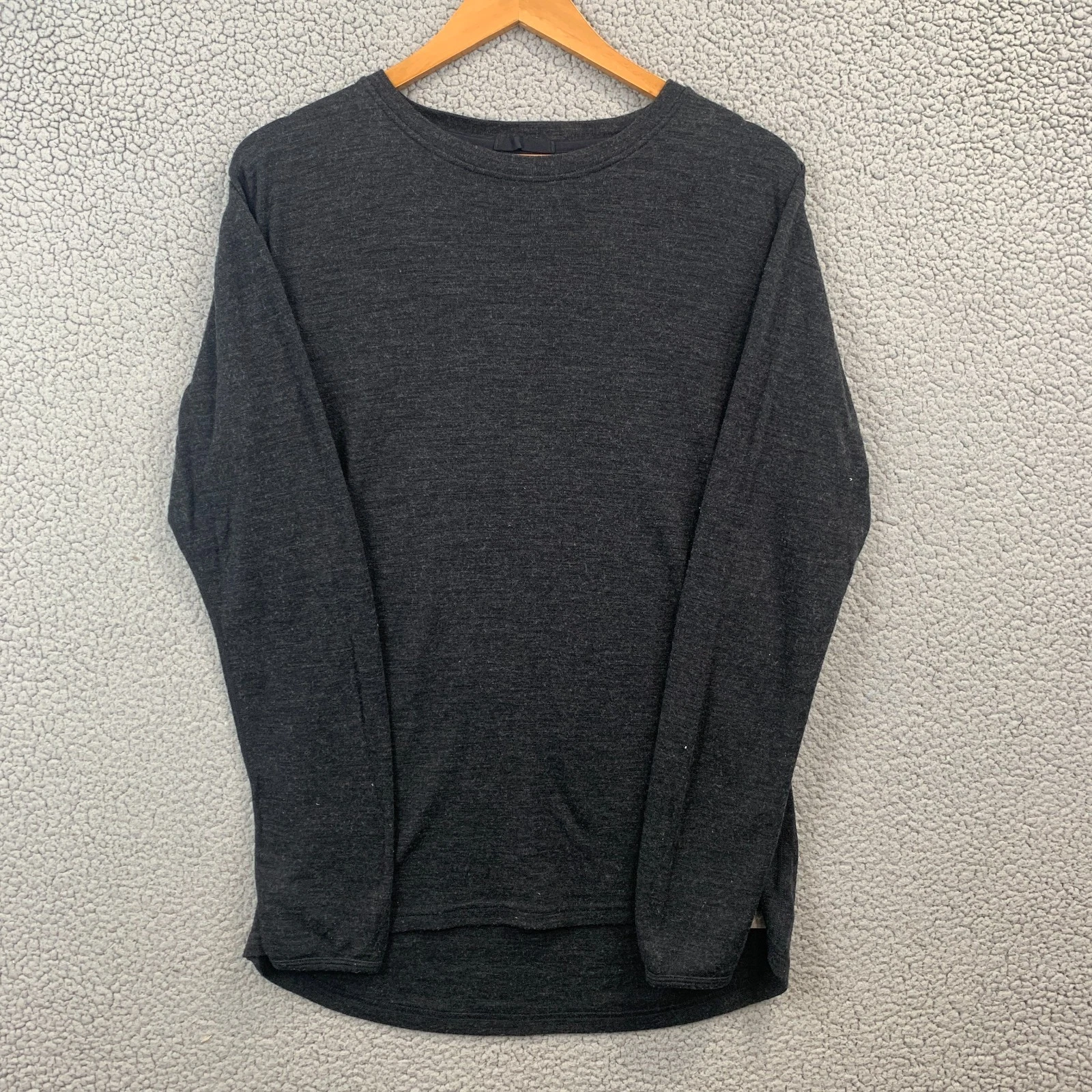 Merino Tech Mens Sz L Base Layer Long Sleeve Shirt Superfine Merino 250 Wool EUC