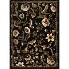 HOME DYNAMIX Optimum Amell Traditional Floral Area Rug, Black/Green, 7'8"x10'4"