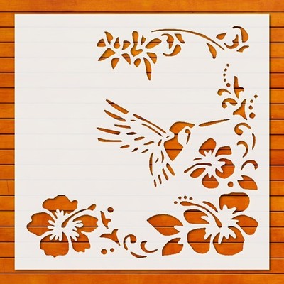 Hummingbird Wall Art Reusable Stencil for DIY Crafts - StencilAir