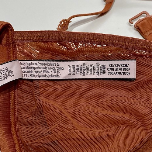 Victorias Secret Lace Bralette Front Closure Size XS Burnt Orange Removable Pads - Picture 6 of 8