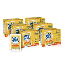 Wet Ones Antibacterial Hand Wipes Tropical Splash Singles 24ct Pack of 6