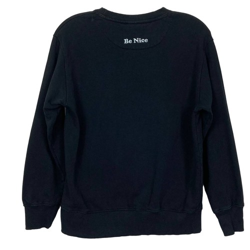 NWOT MOLO Sweatshirt Boys 14Y Black Embroidery-Smiley-Face ‘Be Nice’Logo LongSlv - Picture 3 of 11