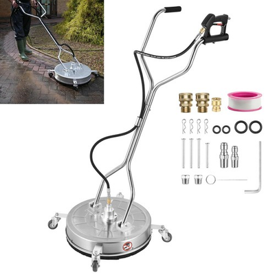 #ad Pressure Washer Surface Cleaner with 4 Wheels 4000PSI 20quot; 24quot; Stainless Steel $203.36