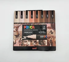 Uni Posca PC-5M Portrait Color Paint Markers Medium Bullet Tip 2.5 mmSet of 8